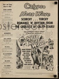 3x584 CALYPSO HEAT WAVE pressbook 1957 Desmond & Anders, from producers of Rock Around the Clock!