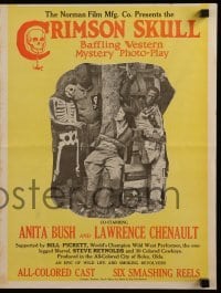 3x605 CRIMSON SKULL pressbook 1921 colored cowboys Anita Bush & Lawrence Chenault!