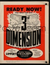 3x612 DAY IN THE COUNTRY pressbook 1953 great 3-D title & art, you've heard about it, now see it!