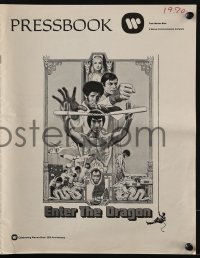3x633 ENTER THE DRAGON pressbook 1973 Bruce Lee kung fu classic, cool comic book supplement!