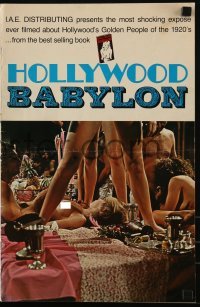 3x696 HOLLYWOOD BABYLON pressbook 1972 shocking expose of Hollywood's golden people of the 1920s!