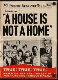 3x698 HOUSE IS NOT A HOME pressbook 1964 Shelley Winters, Robert Taylor & 7 sexy hookers in brothel