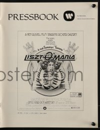 3x740 LISZTOMANIA pressbook 1975 Ken Russell directed, Roger Daltrey, cool artwork!