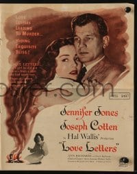 3x753 LOVE LETTERS Australian pressbook 1945 Joseph Cotten, Jennifer Jones, screenplay by Ayn Rand!