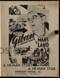 3x767 MAN'S LAND pressbook R1940s great images of cowboy hero Hoot Gibson & Marion Shilling!