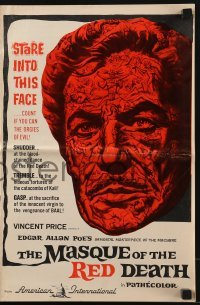 3x773 MASQUE OF THE RED DEATH pressbook 1964 cool montage art of Vincent Price by Reynold Brown!