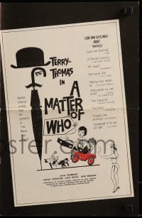 3x774 MATTER OF WHO pressbook 1961 wacky Terry-Thomas, from the producers of The Mouse That Roared!