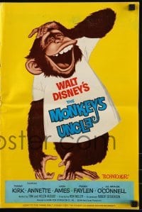 3x787 MONKEY'S UNCLE pressbook 1965 Walt Disney, Annette Funnicello, wacky art of ape!
