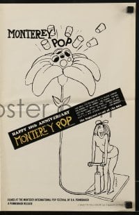3x789 MONTEREY POP pressbook R1978 D.A. Pennebaker, rock & roll, great sexy Tomi Ungerer art!