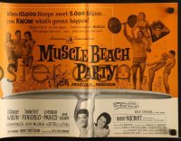 3x796 MUSCLE BEACH PARTY pressbook 1964 Frankie & Annette, 10,000 biceps & 5,000 bikinis!