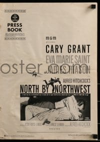 3x808 NORTH BY NORTHWEST pressbook 1959 Alfred Hitchcock classic with Cary Grant & Eva Marie Saint!