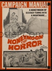 3x823 ORGY OF THE GOLDEN NUDES pressbook 1964 honeymoon of ecstasy turns into Honeymoon of Horror!