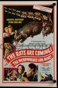 3x845 RATS ARE COMING THE WEREWOLVES ARE HERE pressbook 1972 if you don't have the guts stay away!