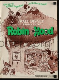 3x858 ROBIN HOOD pressbook 1973 Walt Disney's cartoon version, the way it REALLY happened!