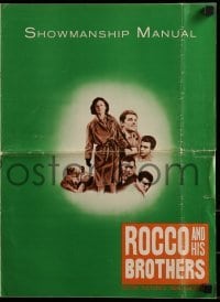 3x860 ROCCO & HIS BROTHERS pressbook 1961 Luchino Visconti's Rocco e I Suoi Fratelli, Alain Delon