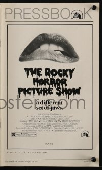 3x862 ROCKY HORROR PICTURE SHOW pressbook 1975 classic c/u lips image, a different set of jaws!