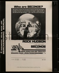 3x875 SECONDS pressbook 1966 Rock Hudson, Frankenheimer, not for weak sisters or strong stomachs!