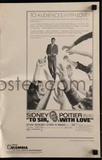 3x939 TO SIR, WITH LOVE pressbook 1967 Sidney Poitier, Lulu, Judy Geeson, directed by James Clavell