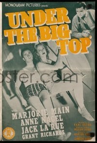3x956 UNDER THE BIG TOP pressbook 1938 circus performers Anne Nagel & Jack La Rue, Marjorie Main!