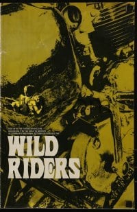 3x984 WILD RIDERS pressbook 1971 Alex Rocco & another biker end up on the road to Hell!