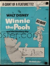 3x986 WINNIE THE POOH & THE BLUSTERY DAY pressbook 1969 A.A. Milne, Tigger, Piglet, Eeyore!