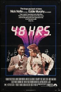 3y017 48 HRS. 1sh 1982 Nick Nolte is a cop who hates Eddie Murphy who is a convict!