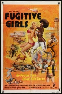 3y008 5 LOOSE WOMEN 1sh 1974 Fugitive Girls, written by Ed Wood, sexy artwork!