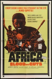 3y028 AFRICA ADDIO 1sh R1970 Africa Addio, every scene looks you straight in the eye & spits!