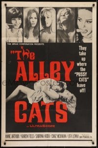 3y039 ALLEY CATS 1sh 1968 Anne Arthur, Radley Metzger directed sex & violence!