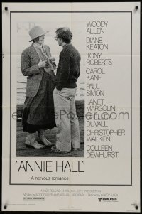 3y050 ANNIE HALL 1sh 1977 full-length Woody Allen & Diane Keaton in a nervous romance!