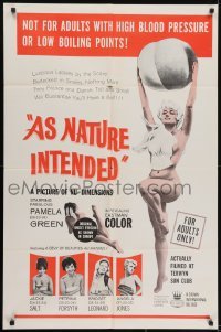 3y052 AS NATURE INTENDED 1sh 1963 a picture of nu-- dimensions actually filmed at a nudist colony!