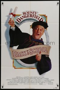 3y062 BACK TO SCHOOL 1sh 1986 Rodney Dangerfield goes to college with his son, great image!