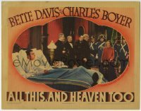 3z380 ALL THIS & HEAVEN TOO LC 1940 Bette Davis & soldiers stare at Charles Boyer laying in bed!