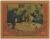 3z381 ALWAYS IN MY HEART LC 1942 young Frankie Thomas bandages man at restaurant table!