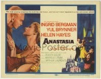 3z009 ANASTASIA TC 1956 great romantic close up art of Ingrid Bergman & Yul Brynner!