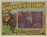 3z387 APACHE KID'S ESCAPE LC 1930 best portrait of cowboy star Jack Perrin crouching with lasso!