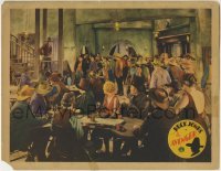 3z394 AVENGER LC 1931 entire crowd turns to look at Buck Jones entering the gambling hall!