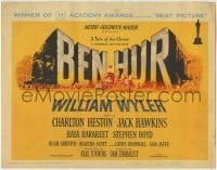 3z026 BEN-HUR TC 1960 Charlton Heston, William Wyler classic epic, winner of 11 Academy Awards!