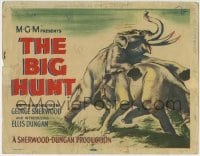 3z028 BIG HUNT TC 1959 great art of elephants fighting in the Indian jungle, ultra rare!