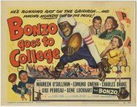 3z032 BONZO GOES TO COLLEGE TC 1952 wacky artwork of chimp playing football, all new monkeyshines!