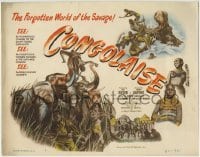 3z053 CONGOLAISE TC 1950 great African jungle animal images, gorillas, lions, elephants, rhinos!
