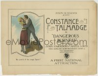3z057 DANGEROUS BUSINESS TC 1920 great image of Constance Talmadge resisting Kenneth Harlan!