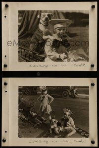 4a895 BUSTER'S BUST-UP 2 8x11 key book stills 1925 Arthur Trimble as Buster Brown with Pete the Dog!