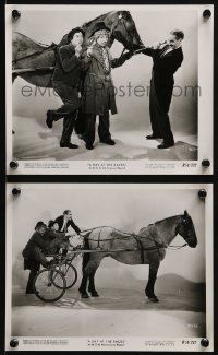 4a902 DAY AT THE RACES 2 8x10 stills R1951 Groucho & Chico and Harpo Marx with cool horse!