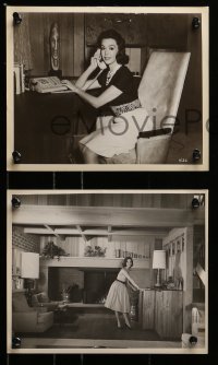 4a684 BARBARA RUSH 4 8x10 stills 1950s the gorgeous Young Philadelphians star relaxing at her home!