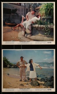 4a137 DONOVAN'S REEF 4 color 8x10 stills 1963 John Ford, sailor John Wayne & Elizabeth Allen!