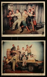 4a158 TEAHOUSE OF THE AUGUST MOON 3 color 8x10 stills 1956 Asian Marlon Brando, Ford & Kyo!