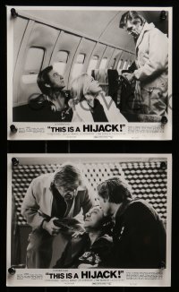 4a261 THIS IS A HIJACK 12 8x10 stills 1973 Barry Pollack in the thrill story of terror in the skies!