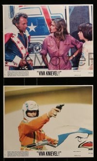 4a106 VIVA KNIEVEL 8 8x10 mini LCs 1977 the greatest daredevil & his motorcycle, Hutton, Gene Kelly!