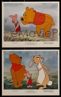 4a134 WINNIE THE POOH & TIGGER TOO 5 color 8x10 stills 1974 Walt Disney, Christopher Robin, Rabbit!